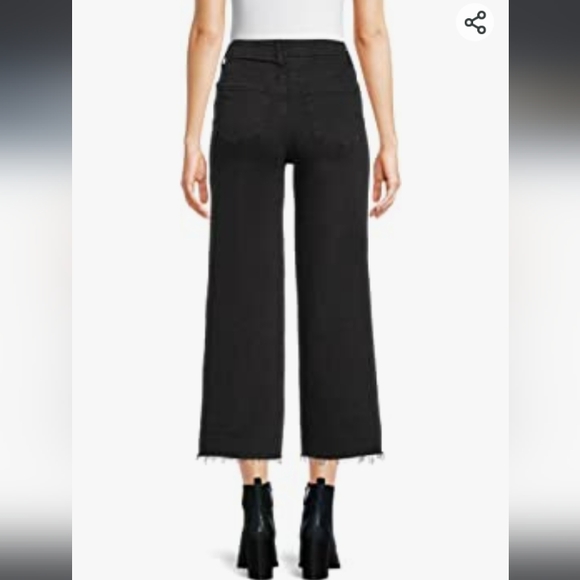 💋 Wide leg Button Fly High Rise Crop Jeans Plus Sizes 16,18 & 20 NWT - Picture 8 of 8